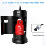 Tangkula 48000 BTU Outdoor Patio Heater with Wheels, Portable Porch Propane Heater
