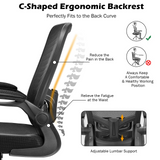 Tangkula Home Office Computer Desk & Chair Set, Height Adjustable Ergonomic Chair & Standing Desk with Wheels