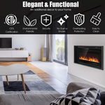 in-Wall Recessed and Wall Mounted Fireplace Heater - Tangkula