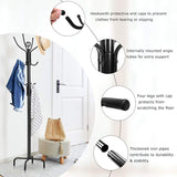 78" Coat Rack, Metal Frame Coat Tree, Free Standing Entryway Hat Coat Jacket Umbrella Holder