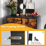 Tangkula Storage Cabinet with 3 Drawers and Door Cabinet
