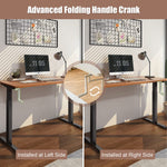 Hand Crank Stand Up Desk Frame - Tangkula