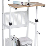 Tangkula Mobile Standing Desk, Height Adjustable Laptop Cart Computer Workstation