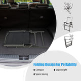 Tangkula Set of 2/4 Patio Folding Chairs, High Back Dining Chairs with Weather-Resistant Fabric