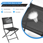 Patio Folding Chairs Set of 4 - Tangkula