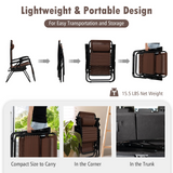 Tangkula Zero Gravity Chair, Folding Patio Lounge Chair Adjustable Outdoor Recliner