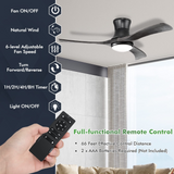 Tangkula 52 Inches Ceiling Fan with LED Light and Remote Control