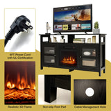 Tangkula Fireplace TV Stand for TVs up to 65 Inches, with 18 Inches 1400W 5,000 BTU Electric Fireplace