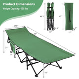 Tangkula Foldable Camping Cot, Portable Sleeping Cot with Carrying Bag