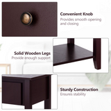 Tangkula End Table with Drawer, Nightstand w/Drawer and Storage Shelf