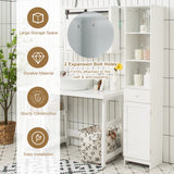 Tangkula Tall Bathroom Cabinet, Slim Storage Cabinet with 3 Tier Shelf, 13.5 x 12 x 64.5 Inches