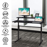 Tangkula Standing Desk, 2-Tier Height Adjustable Sit to Standing Desk