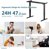 Dual-Motor Electric Standing Desk Frame - Tangkula