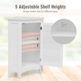 Tangkula Corner Bathroom Cabinet with Single Shutter Door
