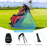 Tangkula Golf Stand Bag for Men & Women, Golf Carry Bag with 6 Way Divider Carry Organizer Pockets Storage