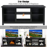 Fireplace TV Stand for TVs up to 65 Inches, 58 Inches Media Console Table w/ Fireplace