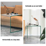 Tangkula 3-Piece Tempered Glass Coffee Table Set, Includes Coffee Table & 2 End Tables
