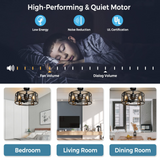 Tangkula Caged Ceiling Fan with Light