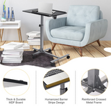 Tangkula Overbed Laptop Desk, Mobile Laptop Stand with Tilting Tabletop