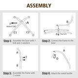 Hammock Stand, Steel C Stand for Hanging Chair, 360-Degree Rotation Egg Chair Stand