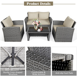 Tangkula 4 Pieces Patio Furniture Set