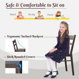 Tangkula Study Desk & Chair Set, Kids Learning Table with Drawer