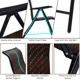 Tangkula Patio Rattan Folding Chair