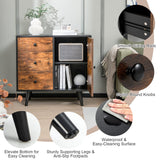 Tangkula Storage Cabinet with 3 Drawers and Door Cabinet