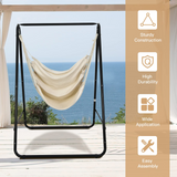 Tangkula Hammock with Stand Included, Freestanding Hammock Chair