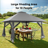 Tangkula 13' x 13' Pop-up Gazebo Canopy, Instant Setup Canopy Tent