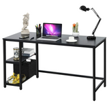 Tangkula Home Office Computer Desk with 2 Storage Shelves