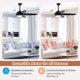 Tangkula 52 Inch Ceiling Fan with Lights, Indoor Modern LED Ceiling Fan