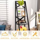 4-Tier Ladder Shelf Bookcase - Tangkula
