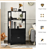 Bathroom Floor Cabinet with Drawer, 2 Open Shelves and Door Cupboard