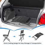 Patio Folding Chairs Set of 4 - Tangkula
