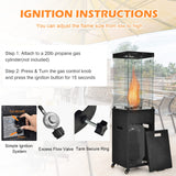 41,000 BTU Propane Patio Heater with Waterproof Cover - Tangkula