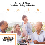 7 Pieces Outdoor Patio Dining Set, Patiojoy Outdoor Conversation Set