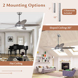 Tangkula 52 Inch Ceiling Fan with Lights, Indoor Modern LED Ceiling Fan