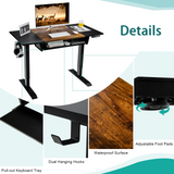 Tangkula Standing Desk with Keyboard Tray