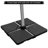 Tangkula 4PCS Patio Cantilever Offset Umbrella Base Weight Stand, 38" x 38" Umbrella Base