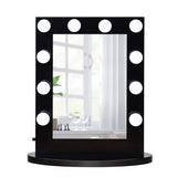 Tangkula Hollywood Makeup Vanity Mirror with Lights, Standing Vanity Makeup Mirror with Detachable Base