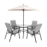 TANGKULA 5 FT Patio Umbrella, Outdoor Table Market Umbrella with Quick-Release Button