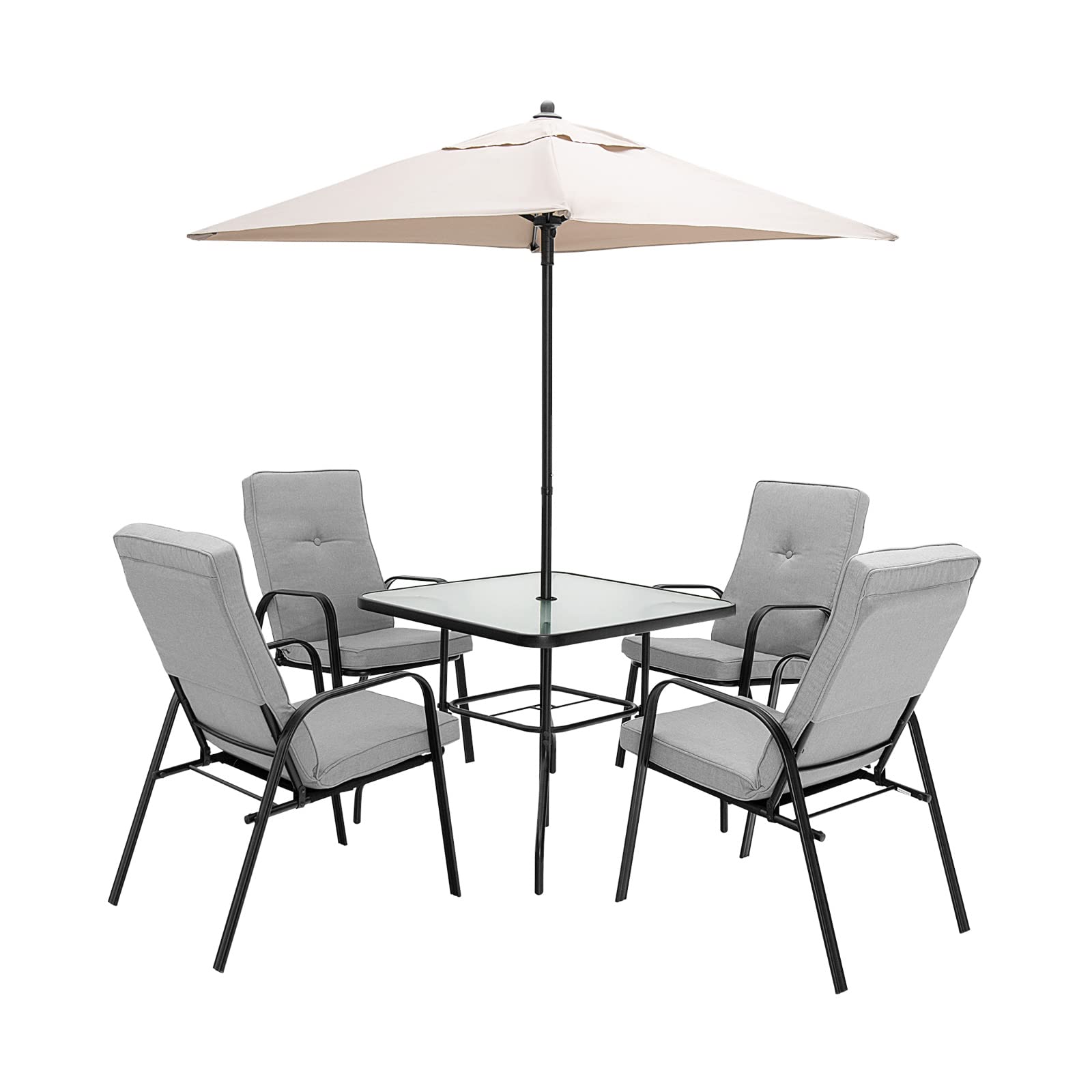 5 foot patio umbrella with stand Giantex ft Square Umbrella, Outdoor Table w/ 4 Sturdy Ribs, Solid Steel Pole, Quick-Release Push Button, Weatherproof Canopy, Ideal for Poolside, Market, Backyard : Patio, Lawn & Garden duty mobile base TANGKULA 5 FT Patio Umbrella,