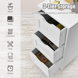 Tangkula Bathroom Floor Cabinet, Tower Storage Cabinet with Anti-Tipping Device