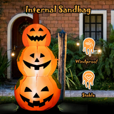 Tangkula 5.2 Ft Halloween Inflatable 3-Pumpkin Stack