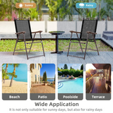 Tangkula Set of 2/4 Patio Folding Dining Chairs