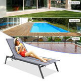 Tangkula Outdoor Adjustable Chaise Lounge Chair