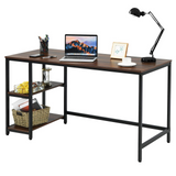 Tangkula Home Office Computer Desk with 2 Storage Shelves