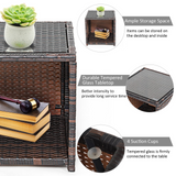 Tangkula 5 Pieces Patio Rattan Furniture Set, Outdoor Conversation Set