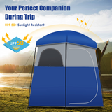 Tangkula Double-Room Shower Tent, Oversize Space Privacy Tent